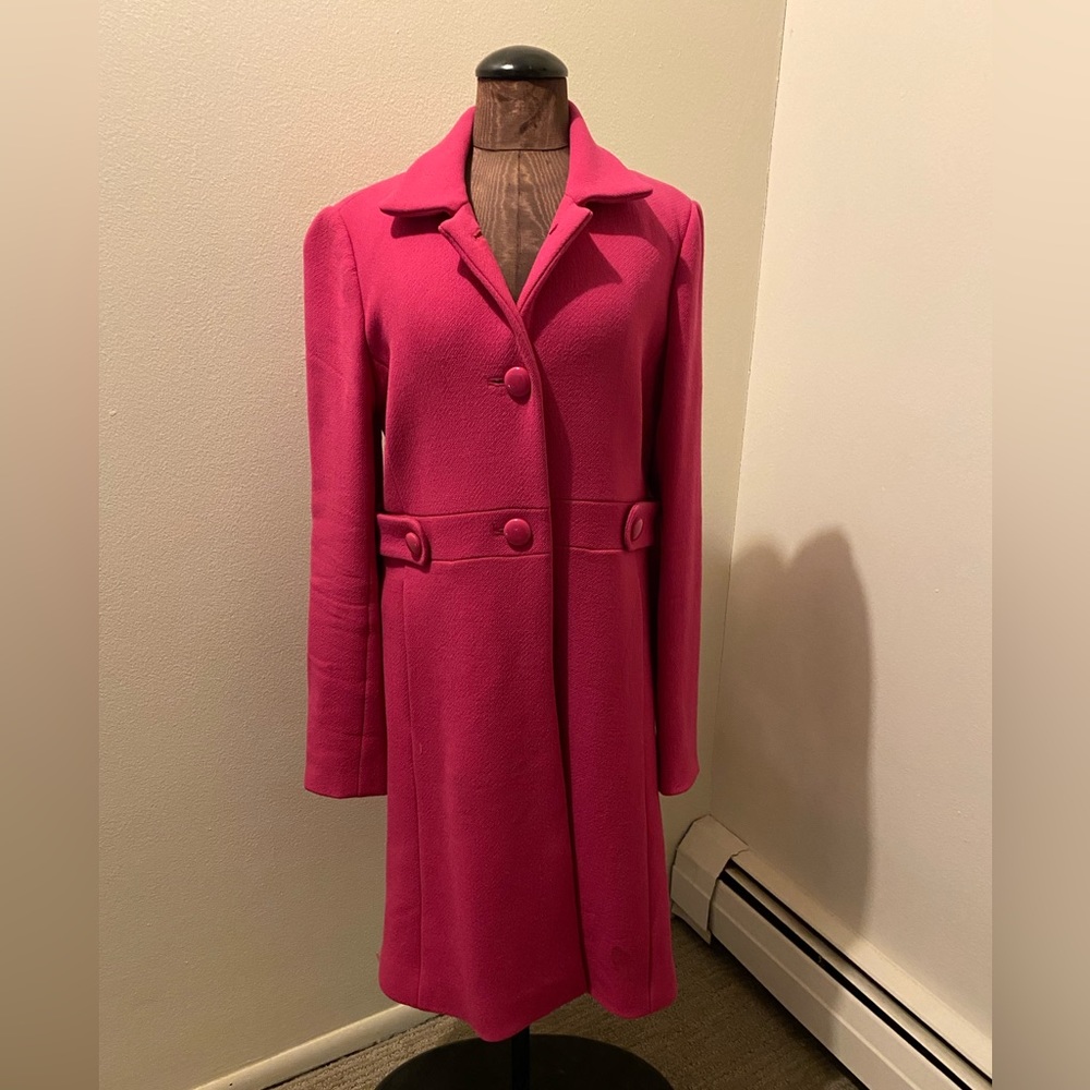 J. Crew Pink, Wool Pea Coat